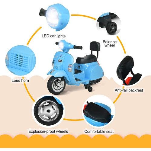 UENJOY PX150 6V Kids Ride Motorcycle (Vespa Edition Pink, Blue , White, Black) - Toytexx UENJOY PX150 6V Kids Ride Motorcycle (Vespa Edition Pink, Blue , White, Black) - Toytexx